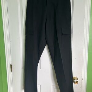 BLACK CARGO TROUSERS